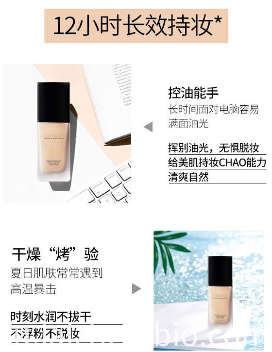Стойкая жидкая основа для макияжа нюд Nude makeup long-lasting liquid foundation